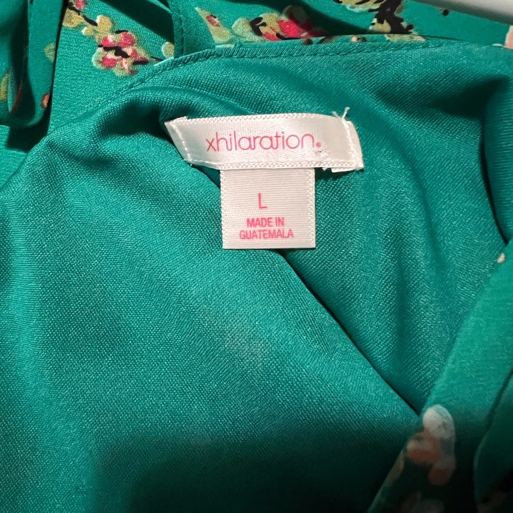 Green Xhilaration Floral Dress - Picture 2 of 3